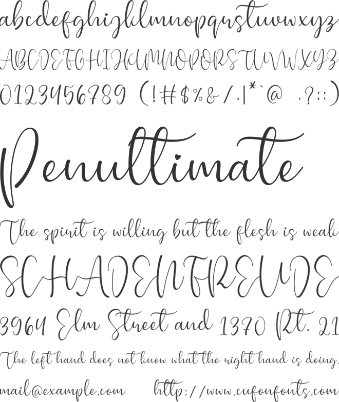 Chiesty font preview