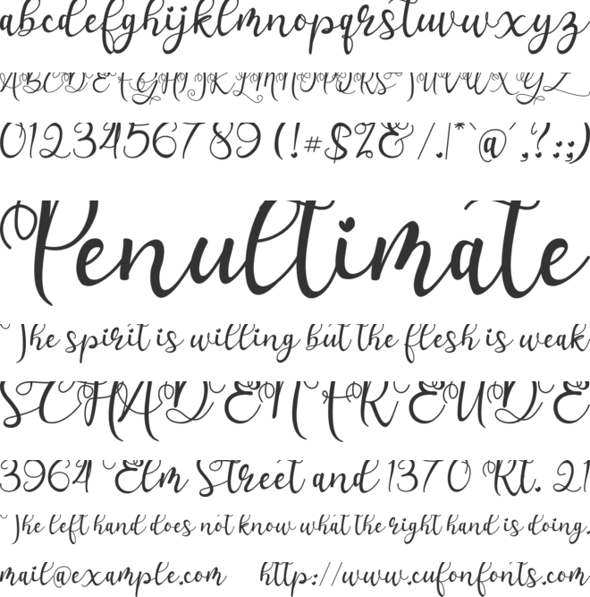 Carmelio font preview