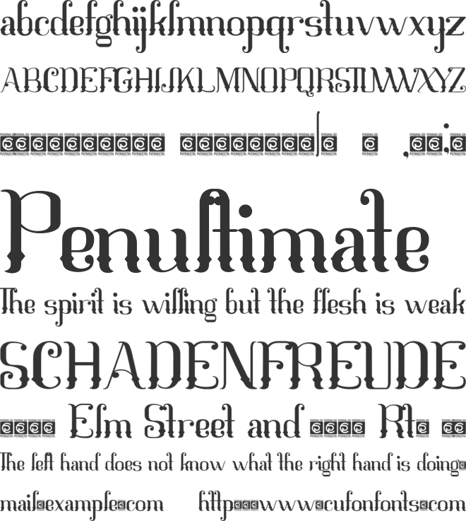 Mahaputra font preview