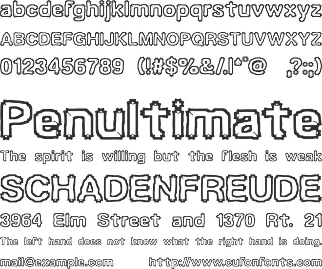 Ubiquity BRK font preview