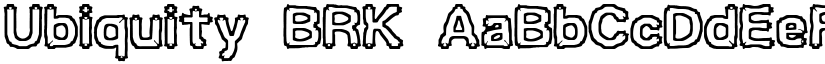Ubiquity BRK font