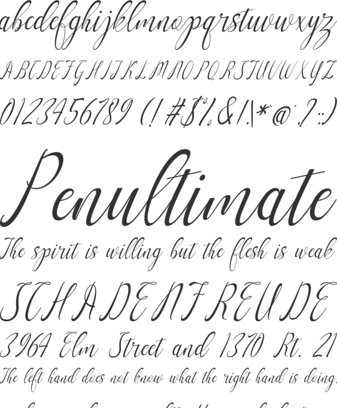 mellanie font preview