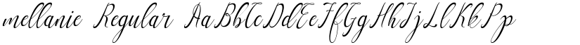 mellanie Regular font