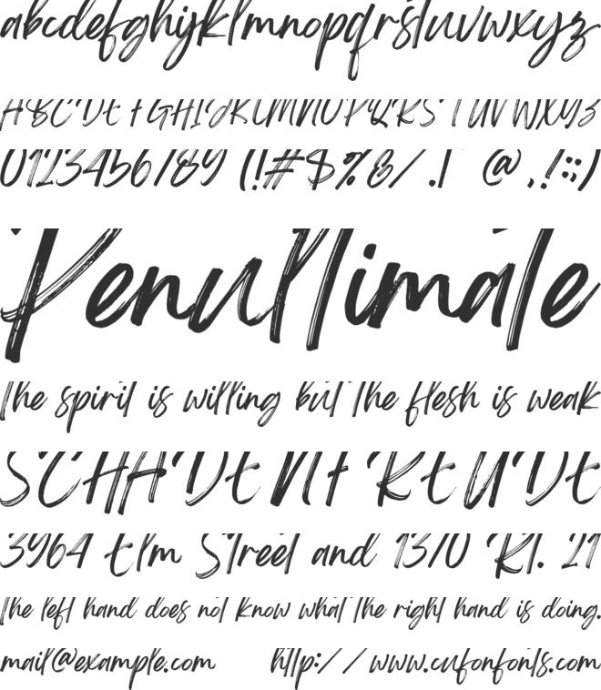 Brightwall font preview