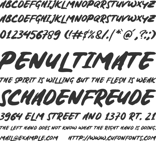 Onagri font preview