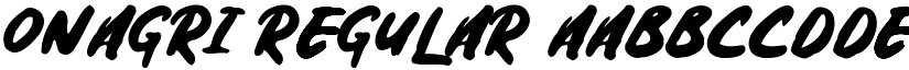 Onagri Regular font