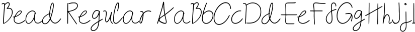 Bead Regular font