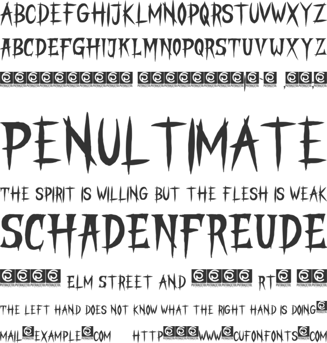 STRANGER CREATURE font preview