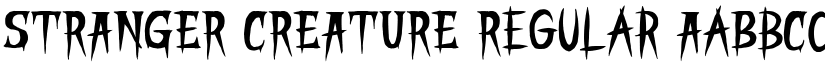 STRANGER CREATURE Regular font