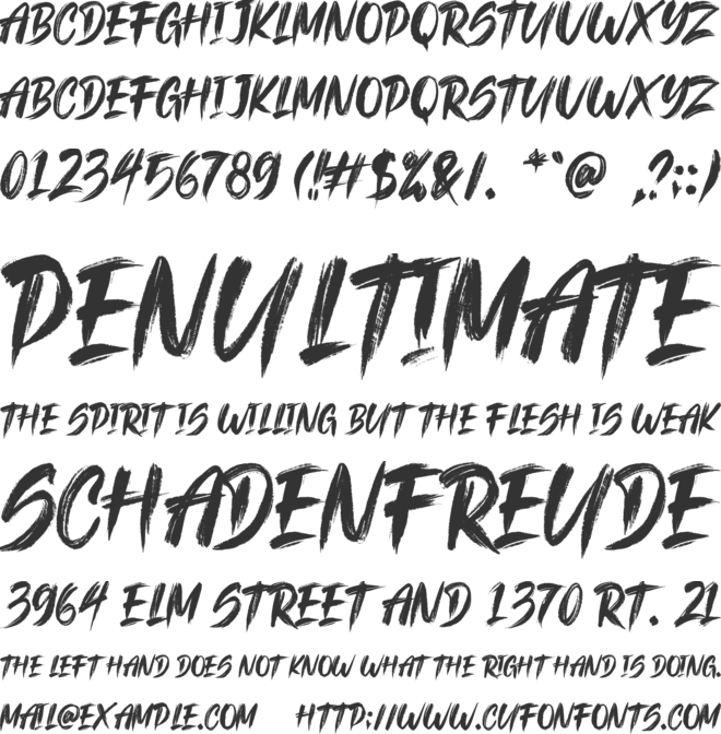 The Kallman font preview