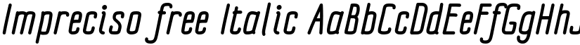 Impreciso free Italic font