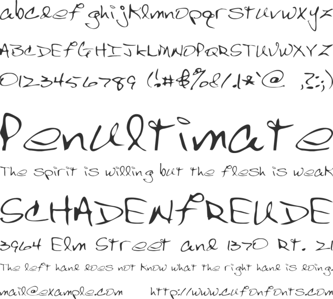 Meamury font preview
