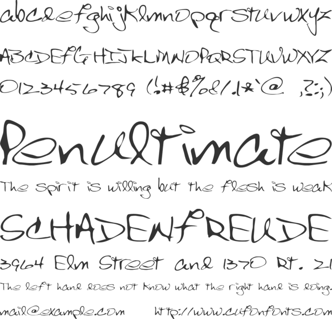 Meamury font preview