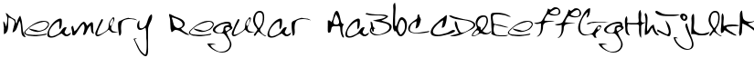 Meamury Regular font