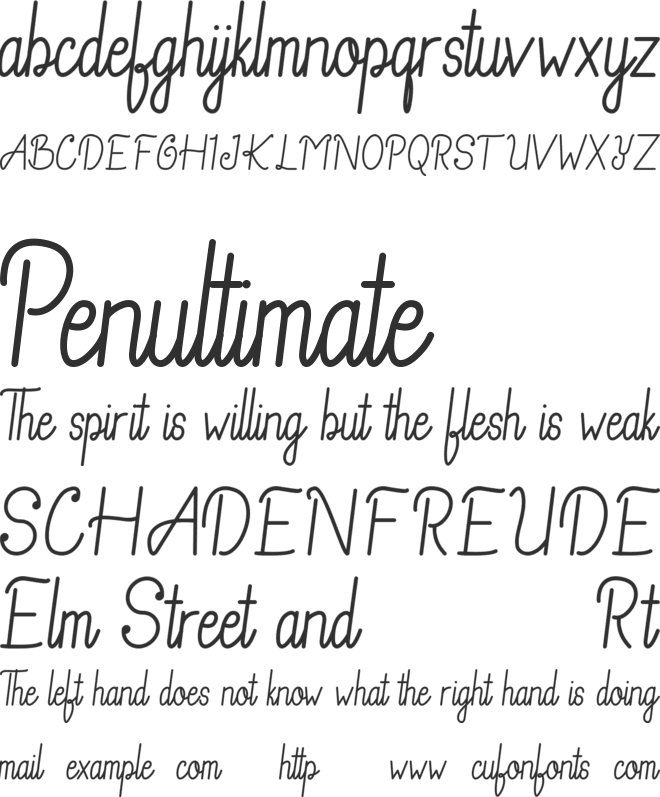 Helendia font preview
