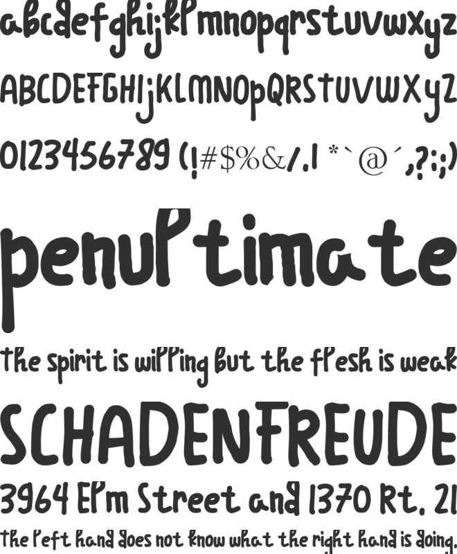 over the moon font preview