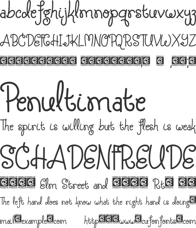 Silky Candy font preview