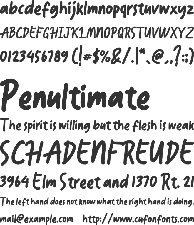 Hzoland font preview