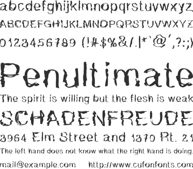 N8ghtmare font preview