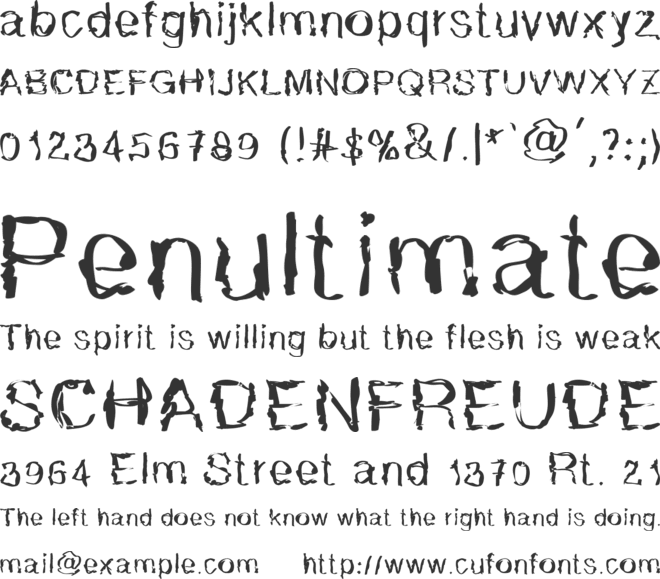 N8ghtmare font preview