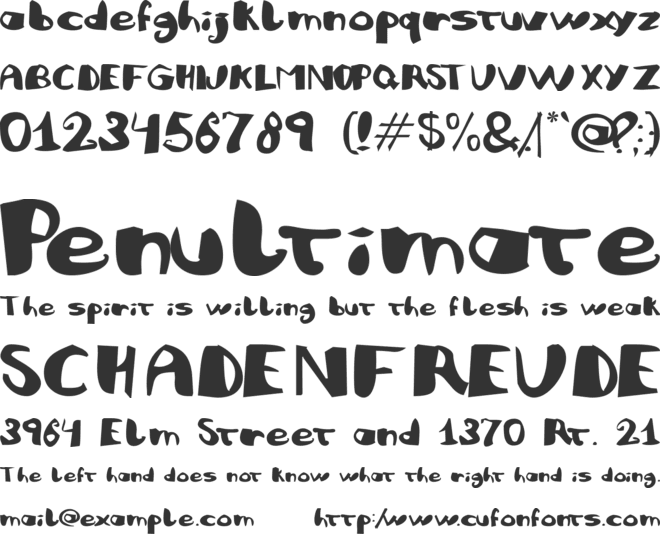 Julifesta font preview