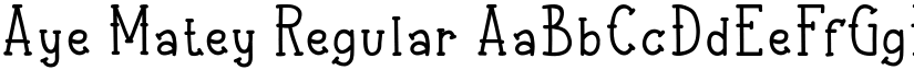 Aye Matey Regular font