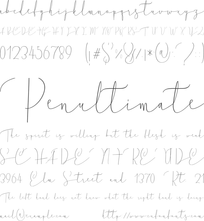 Mellonya font preview