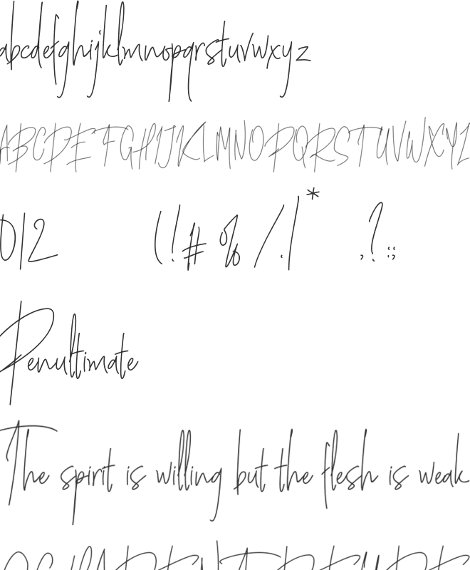 Manttera font preview