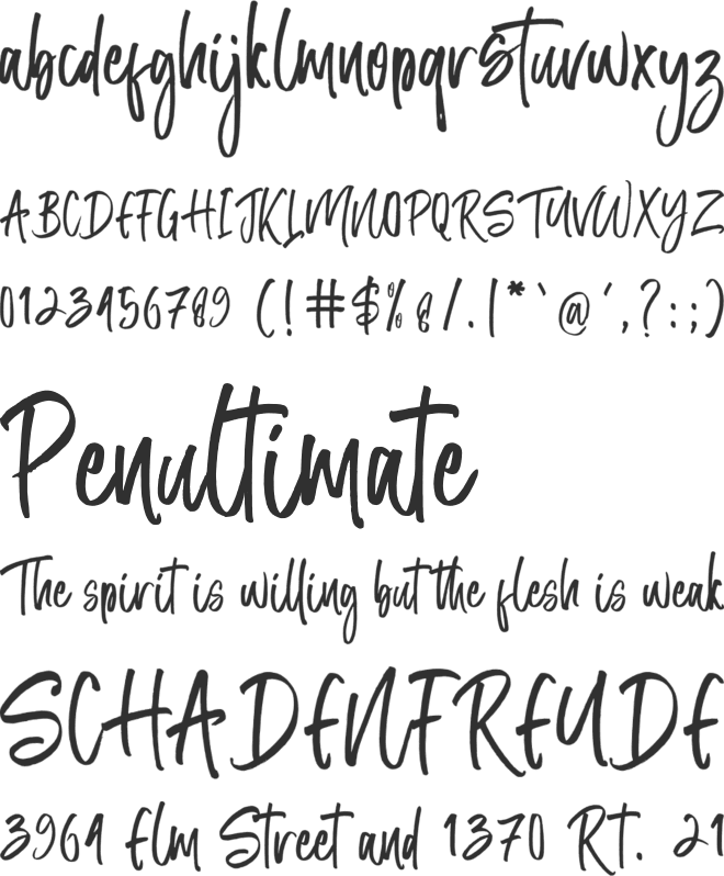 Ratherbe font preview