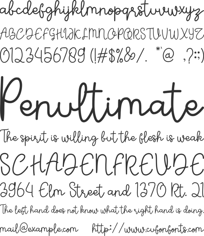 Sumiaty font preview