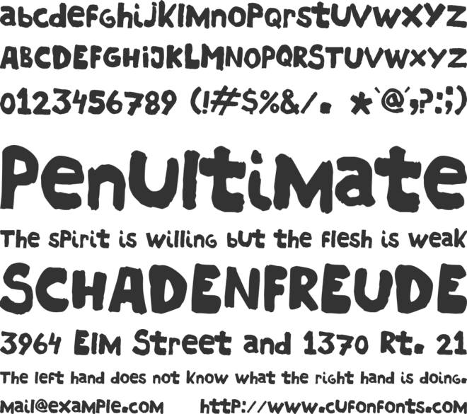 Hostias font preview