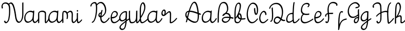Nanami Regular font