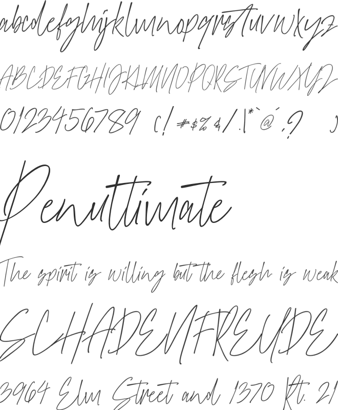 theraphiest font preview