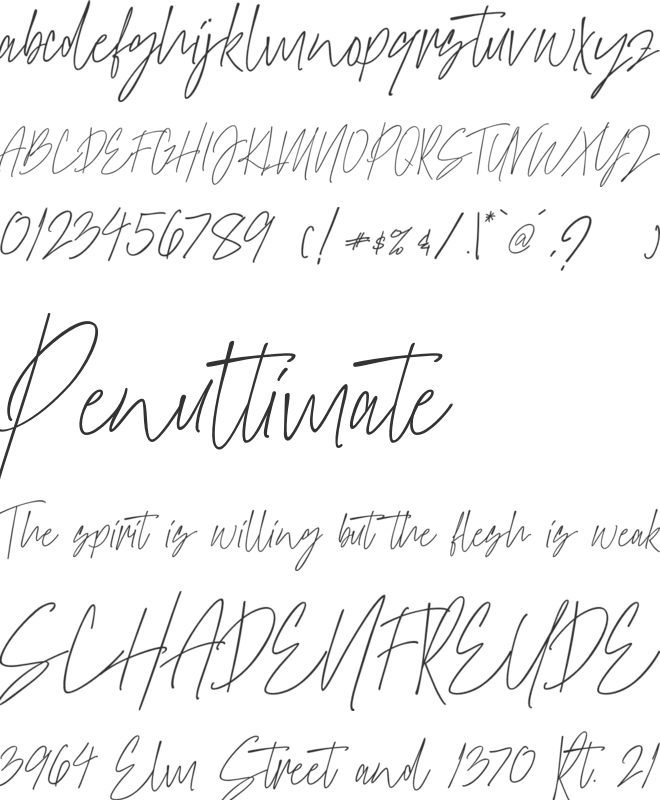 theraphiest font preview