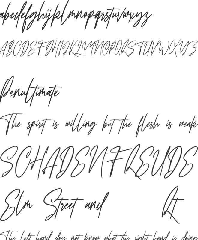 Sattiers Free font preview
