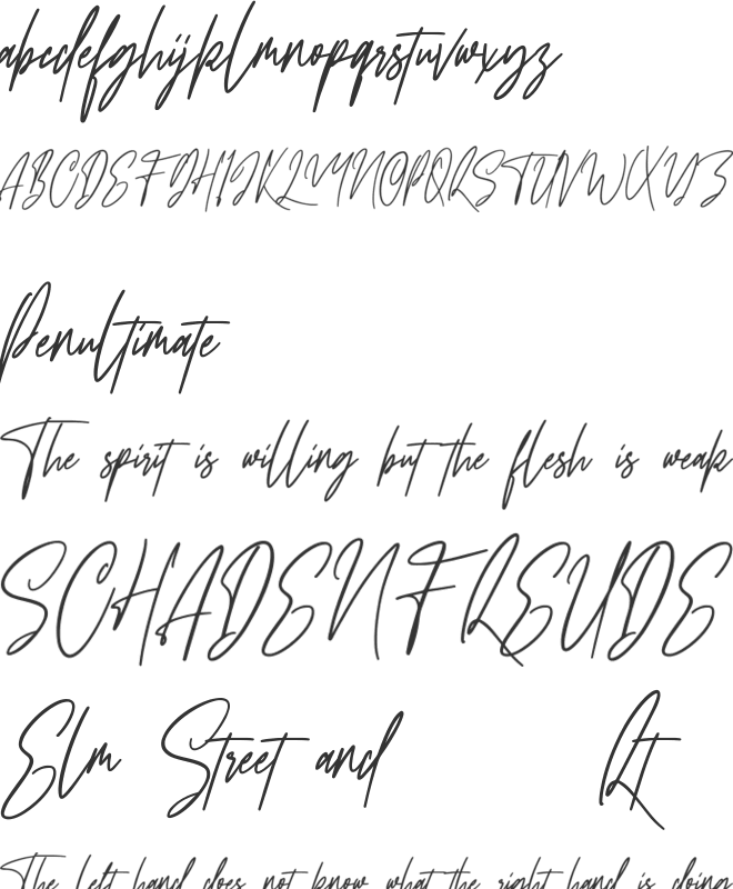 Sattiers Free font preview