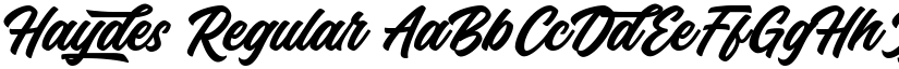 Haydes Regular font