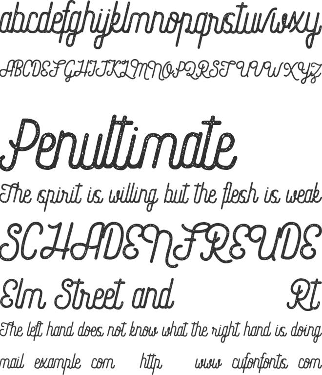 Loveolline Rough F font preview