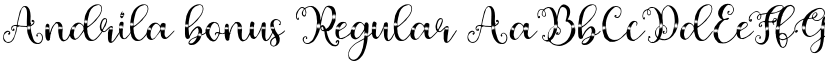 Andrila bonus Regular font
