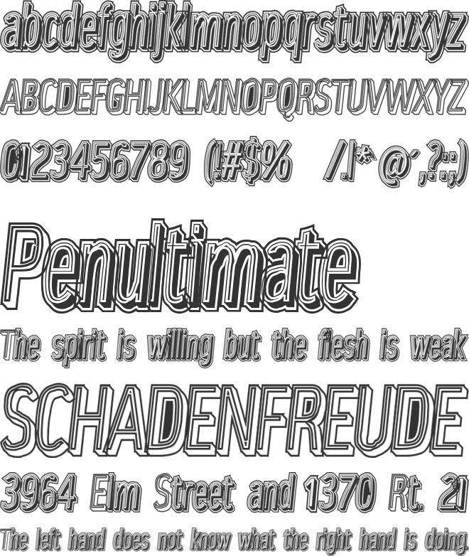 Lower Metal font preview