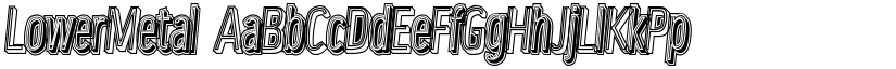 LowerMetal font