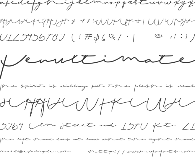 The Yoshi font preview