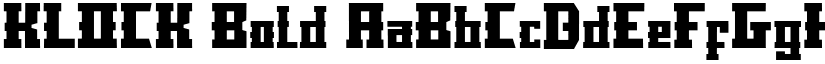 KLOCK Bold font
