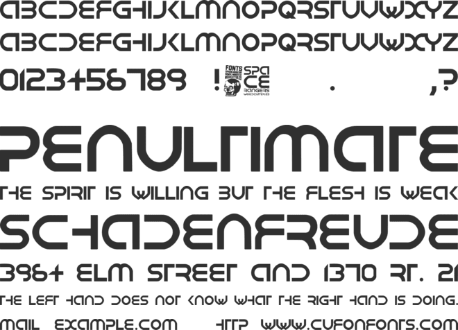 Space Rangers font preview