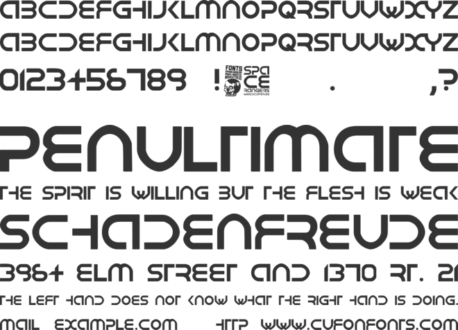 Space Rangers font preview