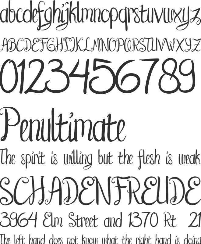 Allice font preview
