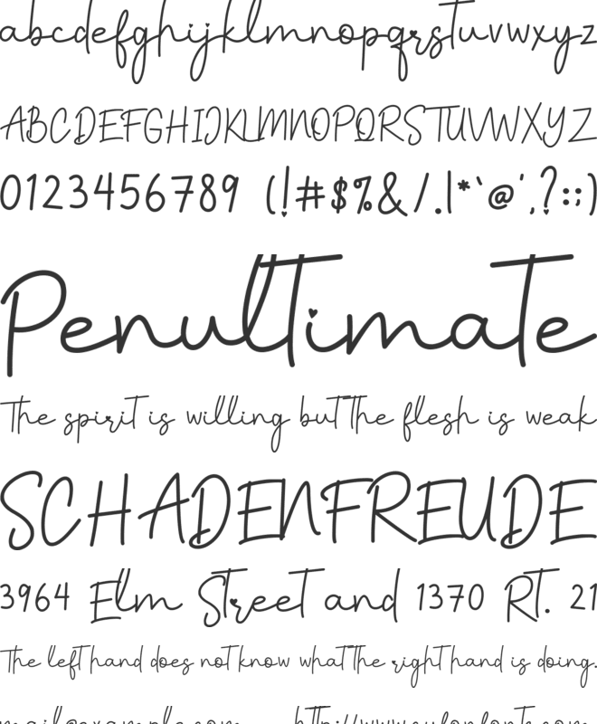 Faritta font preview