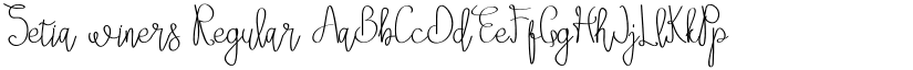 Setia winers Regular font