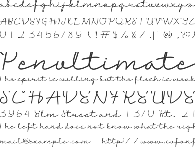 Valyrianth font preview