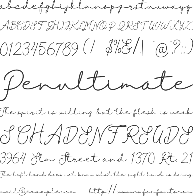 Diahlova font preview